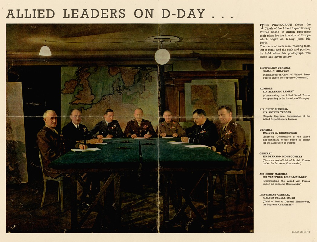 Allied Leaders on D-Day by Аноним — digital art print download