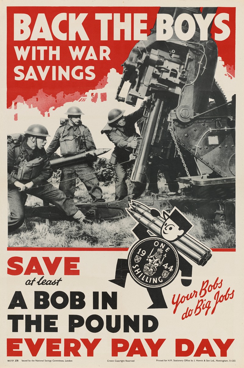 Back the Boys with War Savings by J. Howitt & Son Ltd — digital art print download