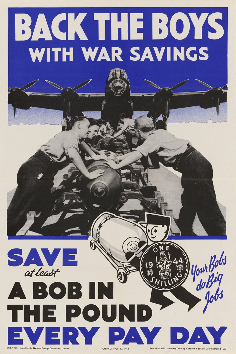Back the Boys with War Savings by J. Howitt & Son Ltd — digital art print download