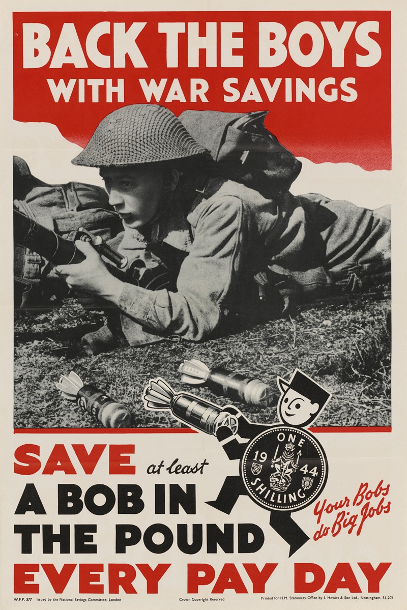 Back the Boys with War Savings by J. Howitt & Son Ltd — digital art print download