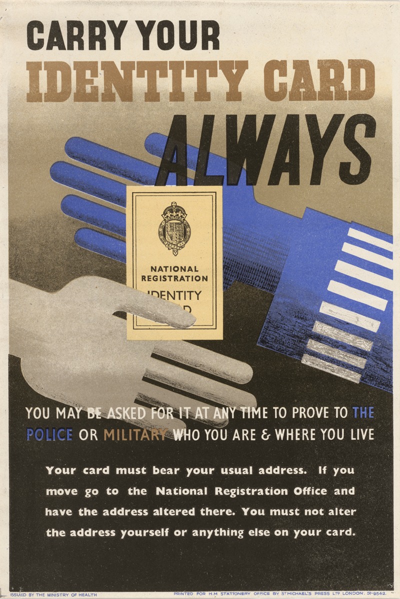Carry Your Identity Card Always by Аноним — digital art print download