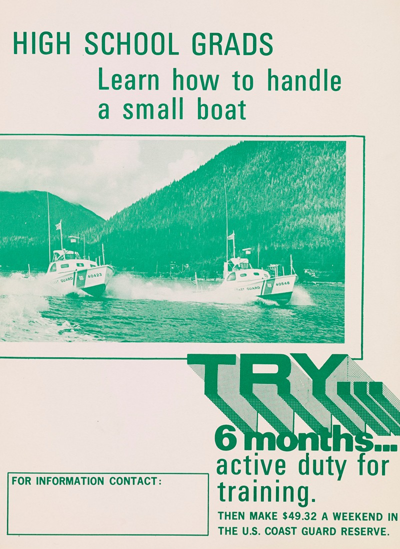 Coast Guard Recruiting Poster by Anonymous — digital art print download