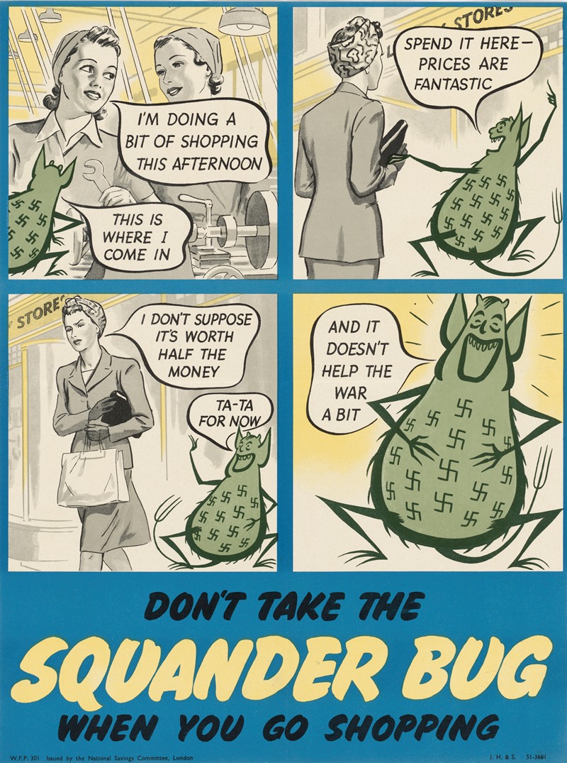 Don't Take the Squander Bug When You Go Shopping by Аноним — digital art print download