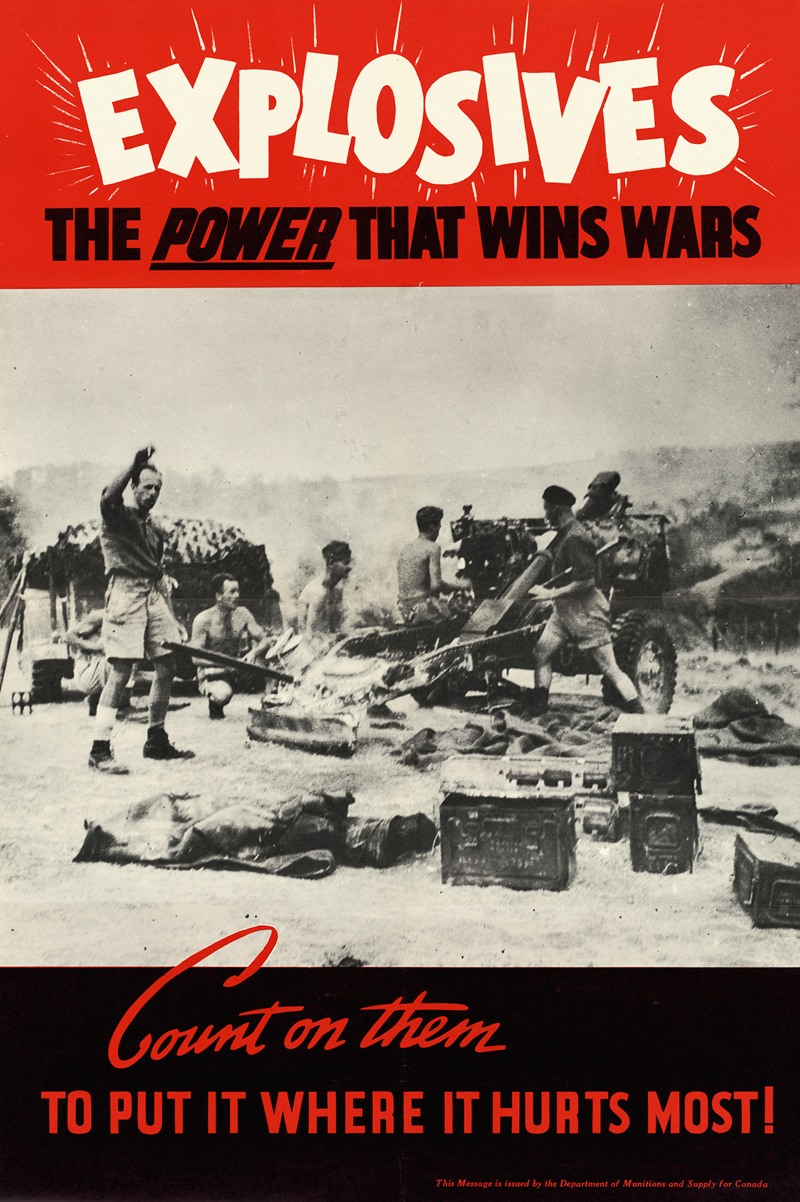 Explosives – The Power That Wins Wars by Аноним — digital art print download