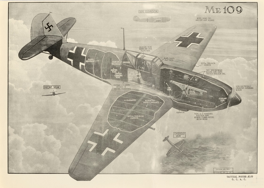 Me109 – Tactical Poster 109 by Аноним — digital art print download