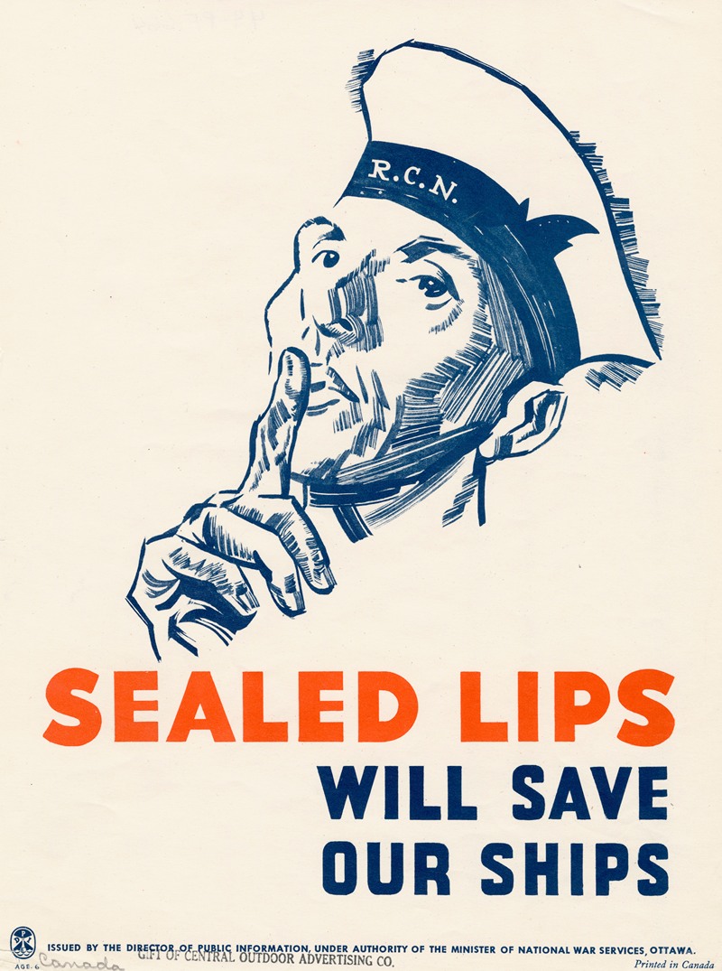 Sealed Lips Will Save Our Ships by Аноним — digital art print download