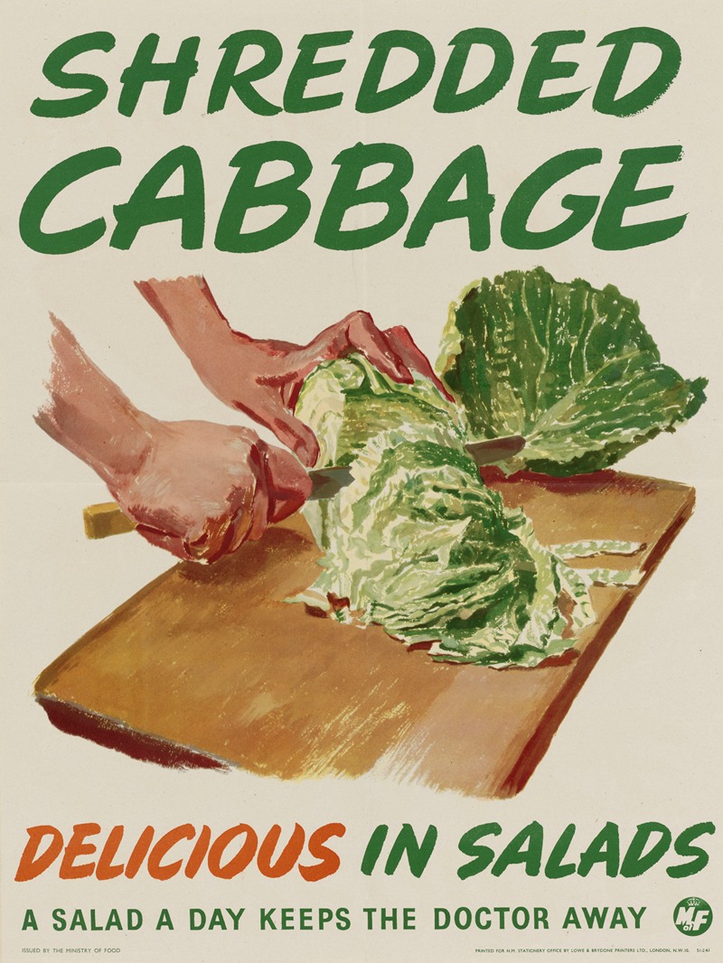 Shredded Cabbage – Delicious in Salads by Аноним — digital art print download