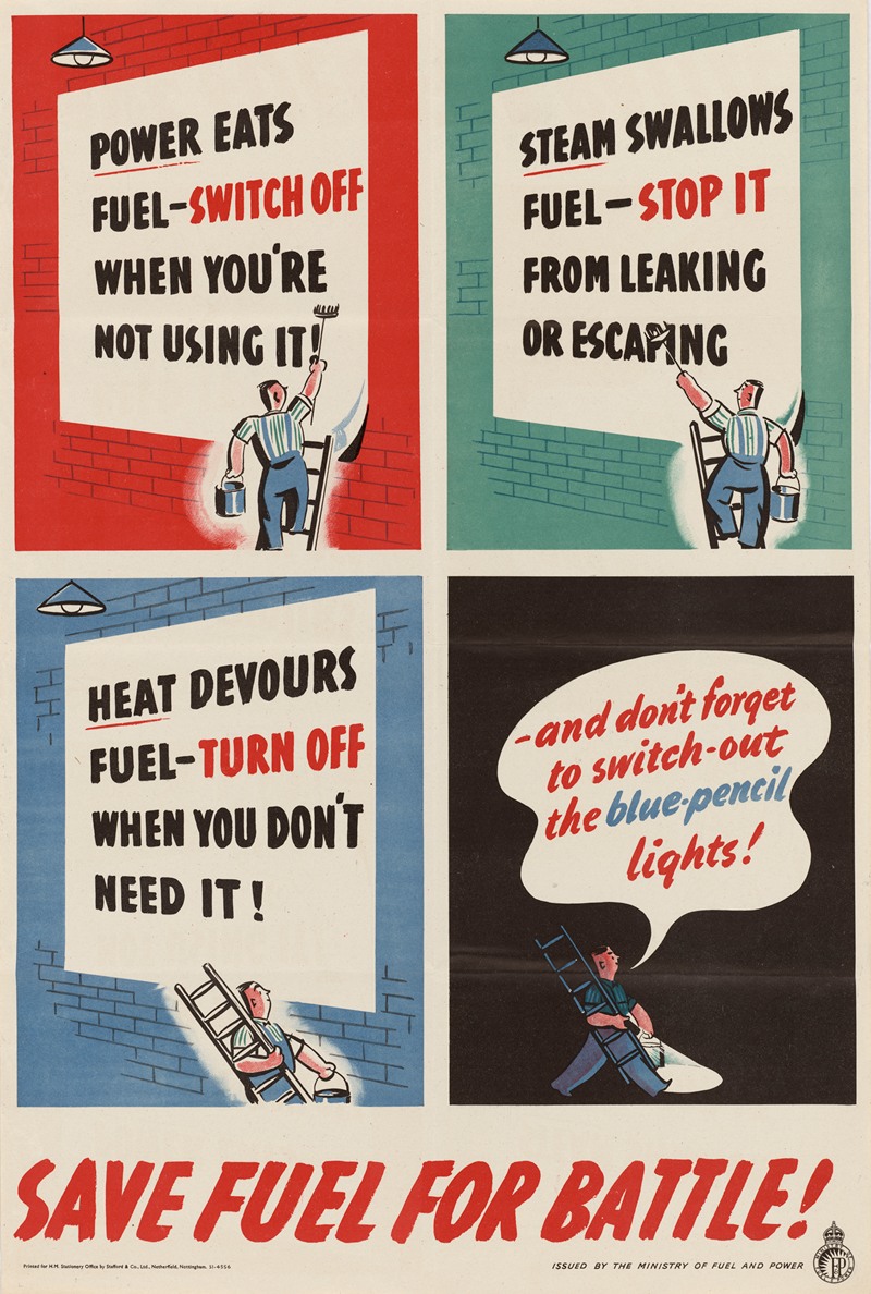 Switch Off – Stop It – Turn Off – Save Fuel for Battle! by Аноним — digital art print download