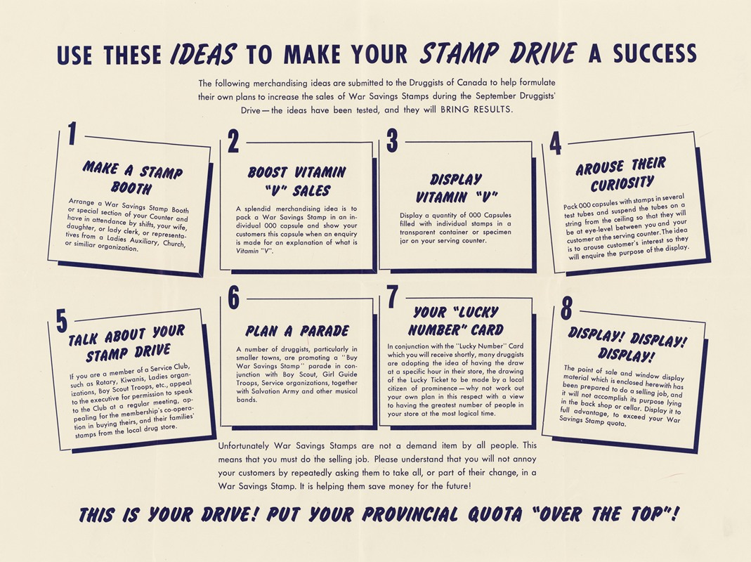 Use These Ideas to Make Your Stamp Drive a Success — Anonymous