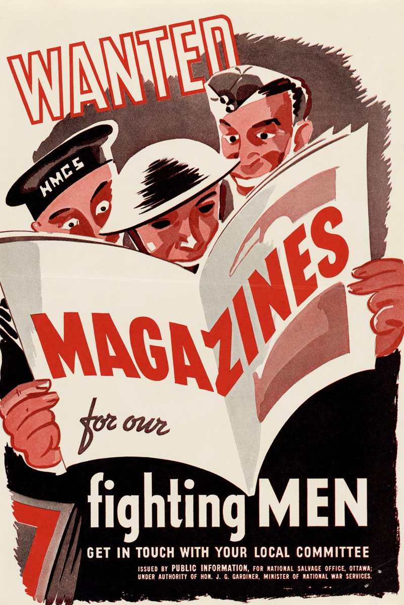 Wanted: Magazines for our fighting Men by Аноним — digital art print download