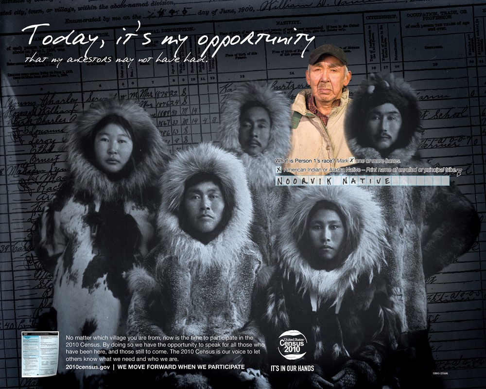 Alaska Native Action Poster by Bureau of the Census, 2010 — digital art print download