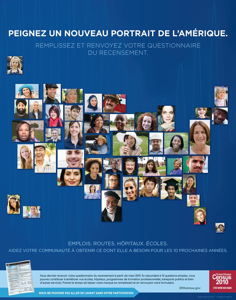 French Action Poster by Bureau of the Census, 2010 — digital art print download