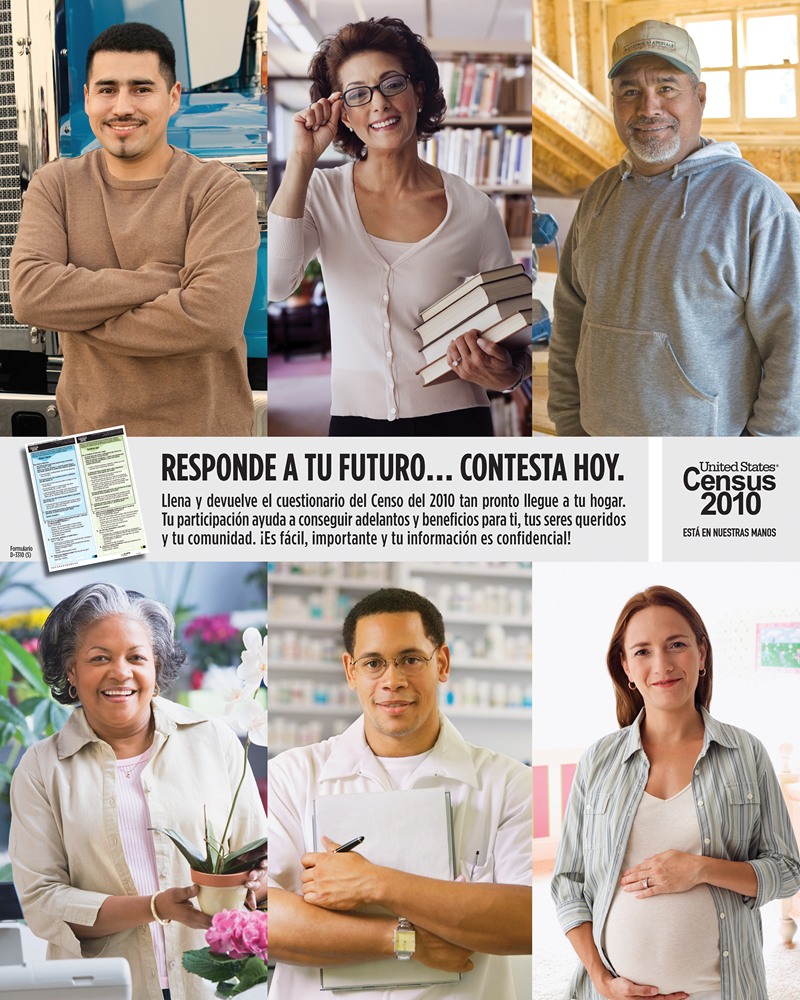 Latino Action Poster by Bureau of the Census, 2010 — digital art print download