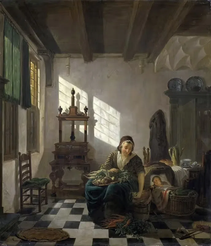 Домохозяйка by Абрахам Ван Стрий, 1800 - 1811 — digital art print download