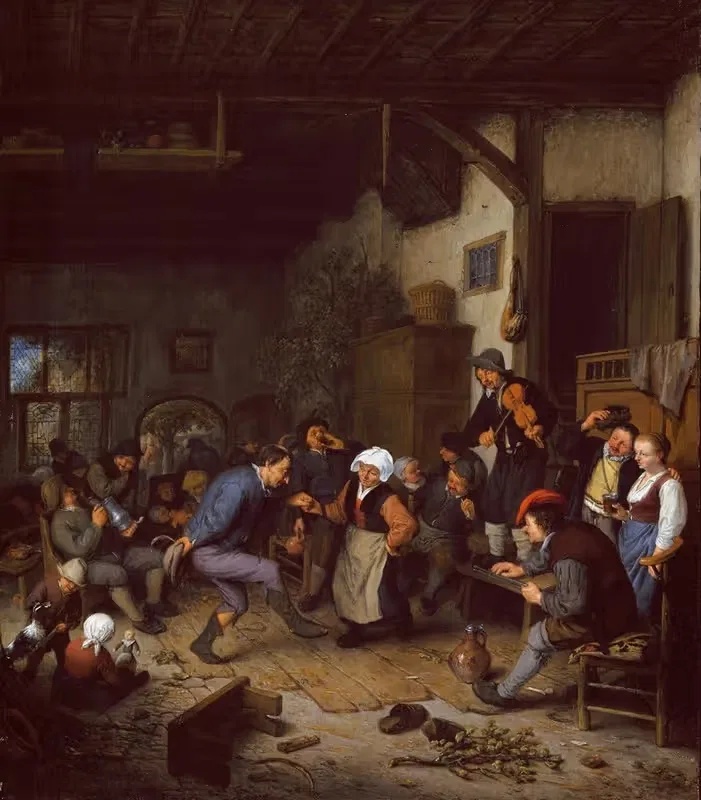 Весельчаки в трактире by Адриан ван Остаде, 1674 — digital art print download
