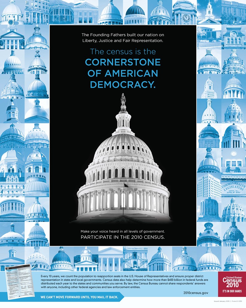 Political Representation Poster by Bureau of the Census, 2010 — digital art print download