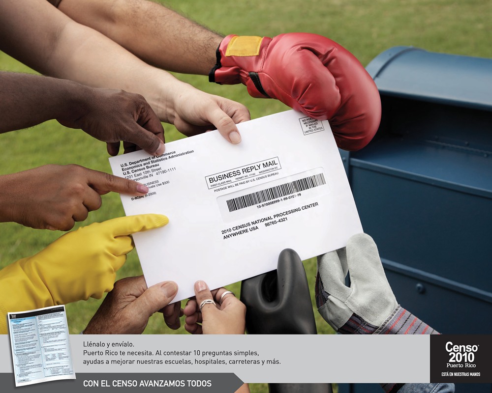 Puerto Rico Action Poster by Bureau of the Census, 2010 — digital art print download