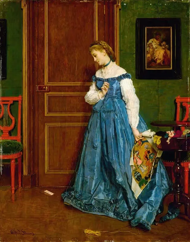 Колебание (Мадам Монтё) by Альфред Стивенс, c. 1867 — digital art print download