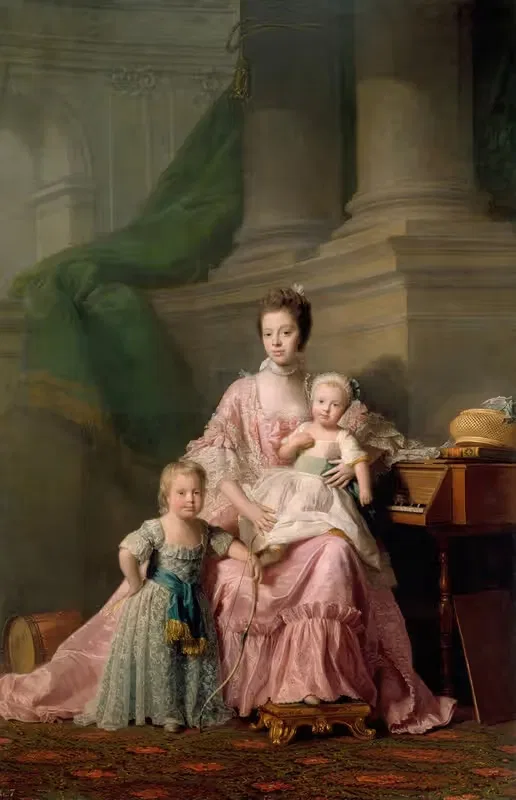 Queen Charlotte, with her Two Eldest Sons by Allan Ramsay — digital art print download