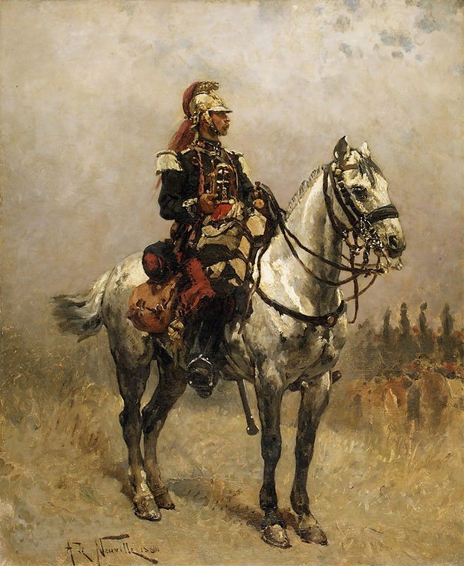 A Cavalryman by Alphonse Marie de Neuville, 1884 — digital art print download
