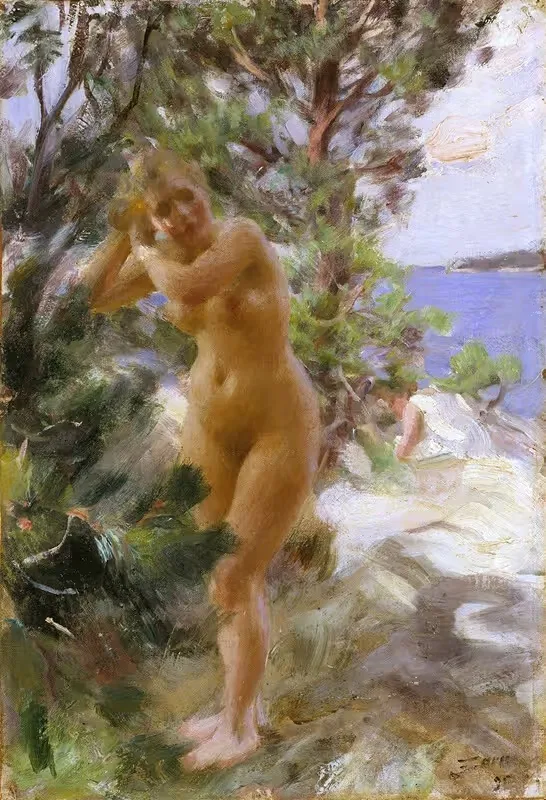 После ванны by Андерс Зорн, 1895 — digital art print download