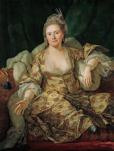Портрет графини Вергенн в турецком наряде by Антуан де Фавре — digital art print download
