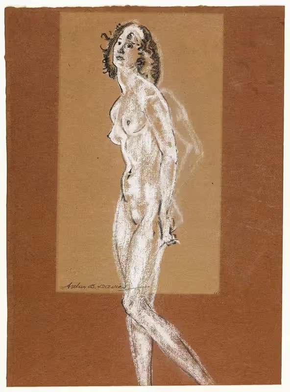 Стоящая обнаженная женщина by Артур Боун Дэвис, 1882–1893 — digital art print download