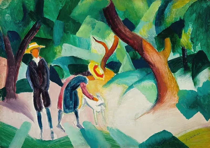 Дети с козой by Август Макке, 1913 — digital art print download
