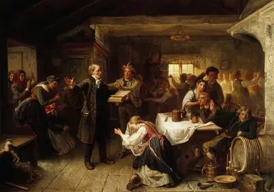 Пробуждающийся проповедник нарушает веселье by Бенгт Норденберг, 1866 — digital art print download
