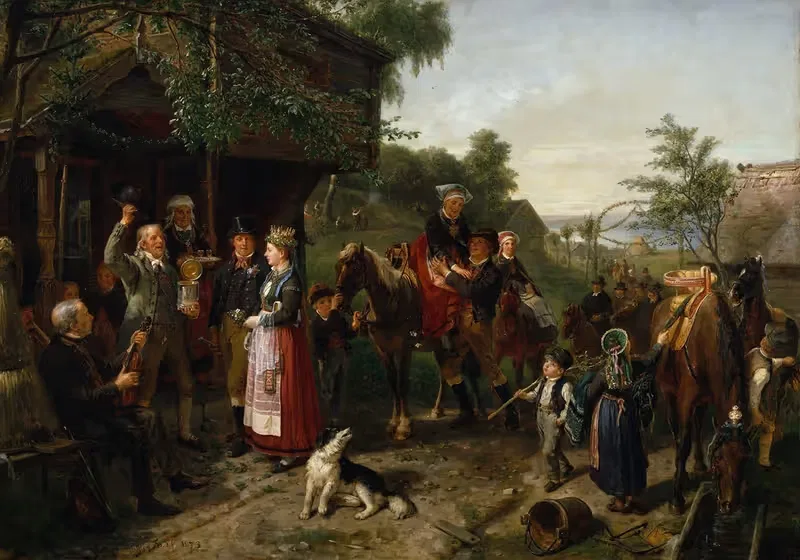 Свадьба в Вэренде by Бенгт Норденберг, 1873 — digital art print download