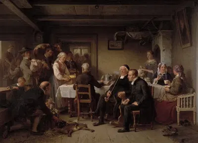 Сбор налогов в Сконе by Бенгт Норденберг, 1885 — digital art print download