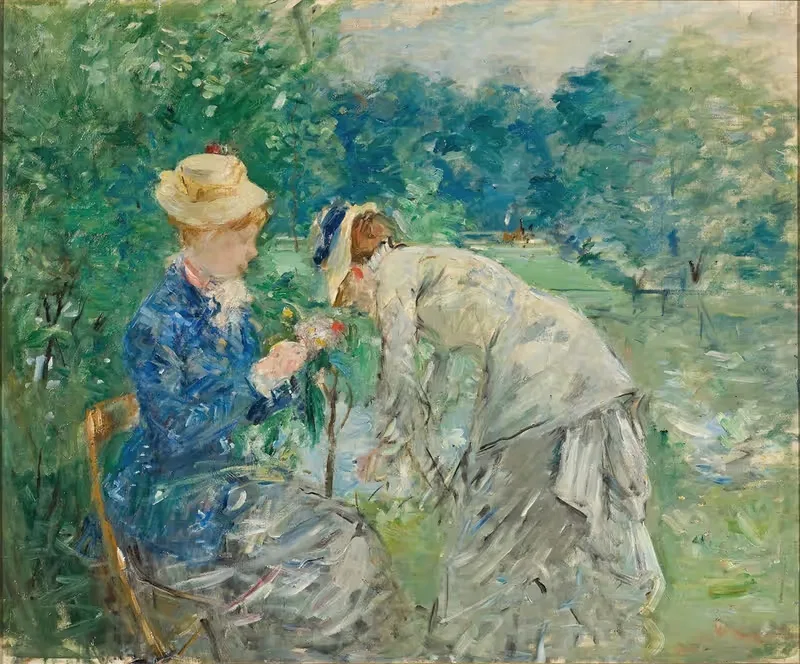 In the Bois de Boulogne — Berthe Morisot