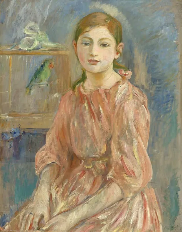 The Artist's Daughter with a Parakeet — Berthe Morisot