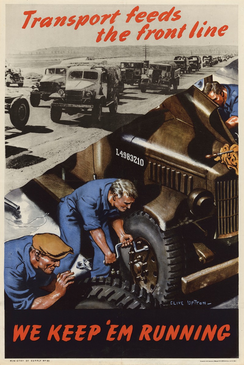 Transport Feeds the Front Line by Clive Uptton — digital art print download