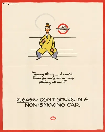Please Don't Smoke in a Non-Smoking Car by Cyril Kenneth Bird (Fougasse) — digital art print download