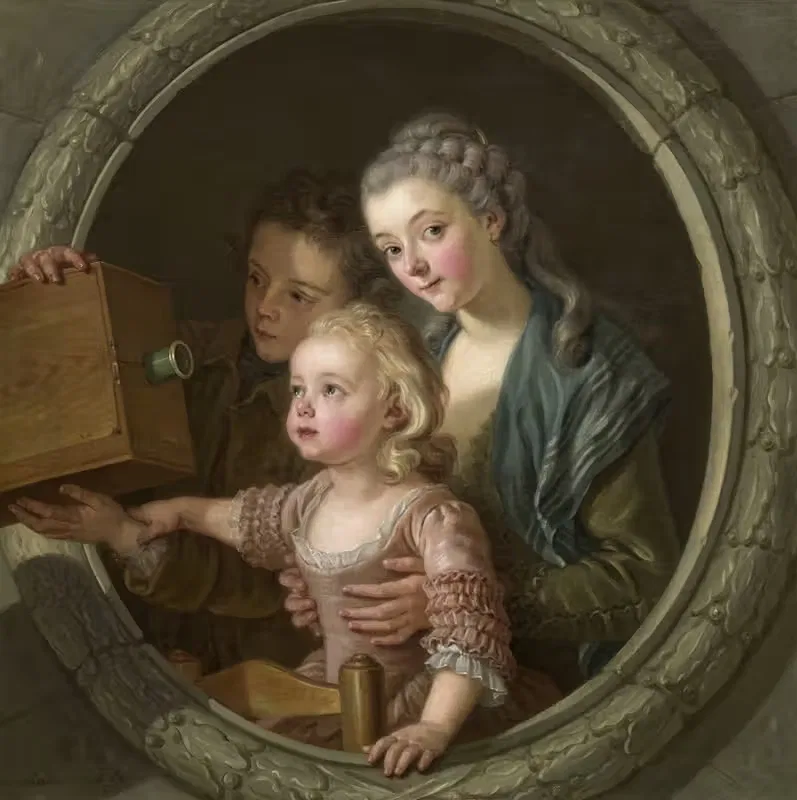 The Camera Obscura by Charles Amédée Philippe Van Loo, 1764 — digital art print download