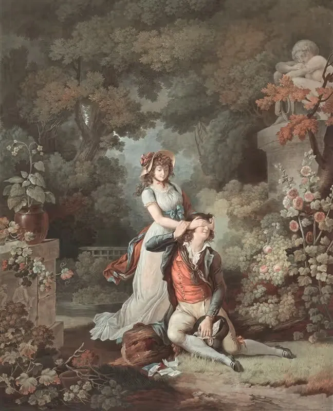 Удивленный любовник by Шарль-Мельхиор Декуртис, c. 1798 — digital art print download