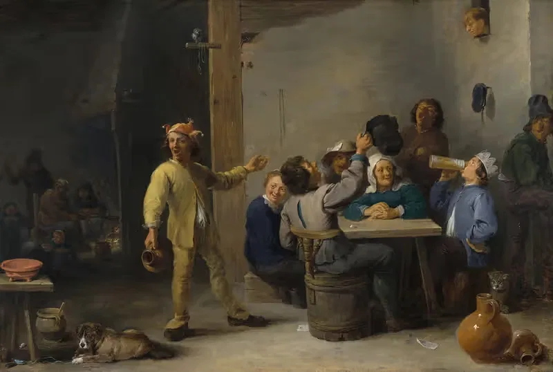 Крестьяне, празднующие Святую ночь by Давид Тенирс Младший, 1635 — digital art print download