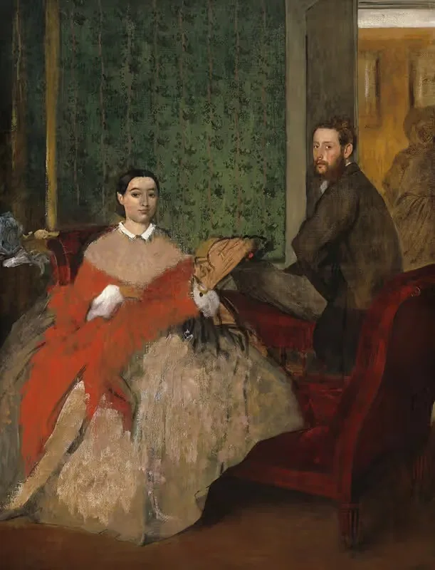 Эдмондо и Тереза Морбилли by Эдгар Дега, c. 1865 — digital art print download