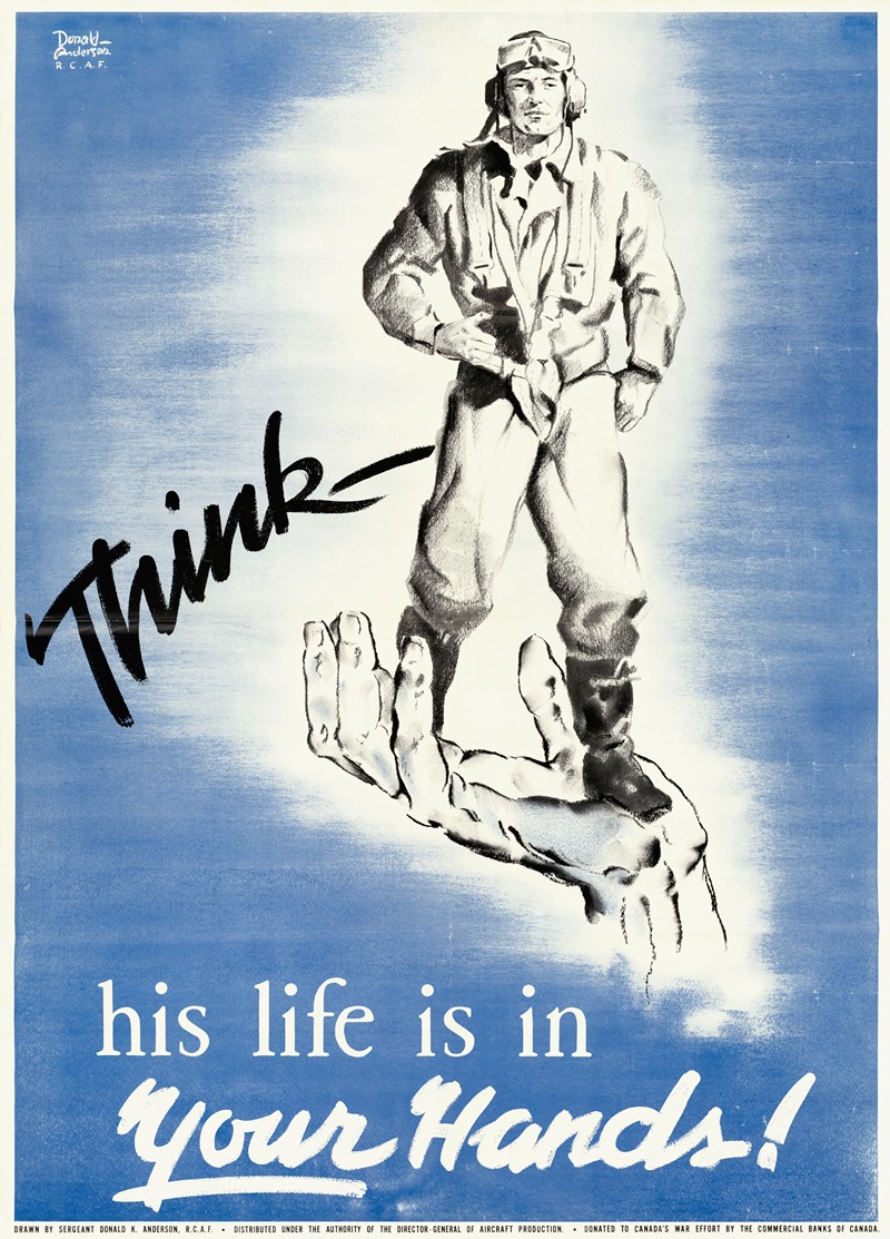 Think – His Life is in Your Hands! by Donald Kenneth Anderson — digital art print download