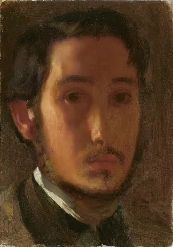 Автопортрет с белым воротником by Эдгар Дега, c. 1857 — digital art print download