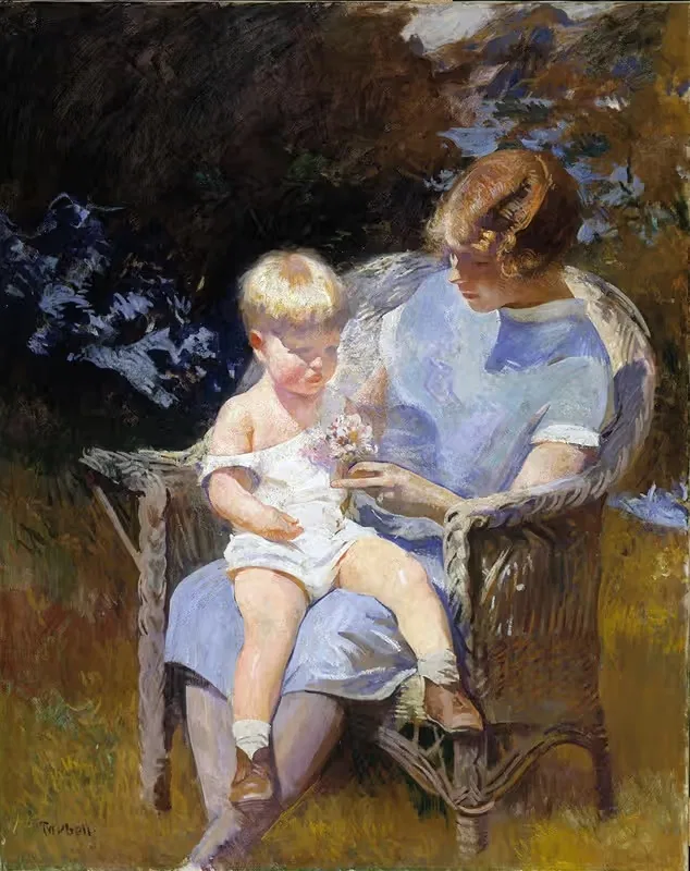 Marjorie and Little Edmund — Edmund Charles Tarbell