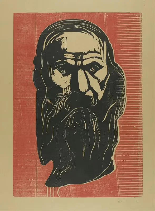 Head of an Old Man with Beard — Edvard Munch