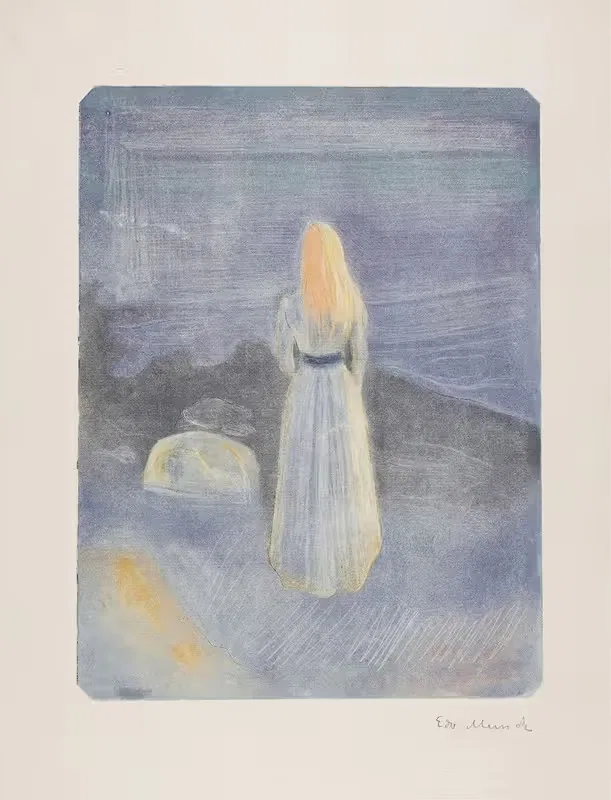 Young Woman on the Beach — Edvard Munch