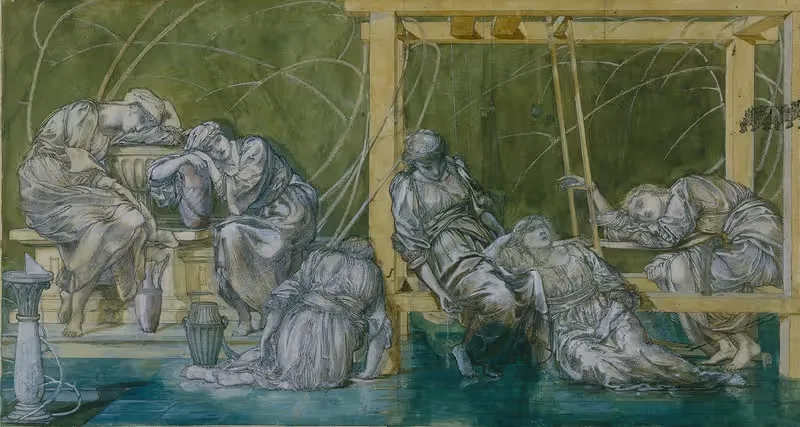 Садовый двор by Сэр Эдвард Коли Берн-Джонс — digital art print download