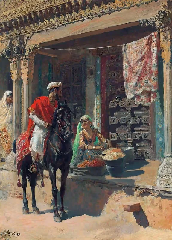 Street vendor, Ahmedabad — Edwin Lord Weeks