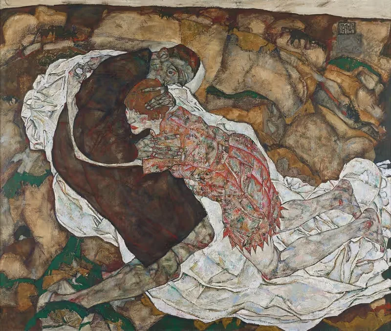 Смерть и девушка by Эгон Шиле, 1915 — digital art print download