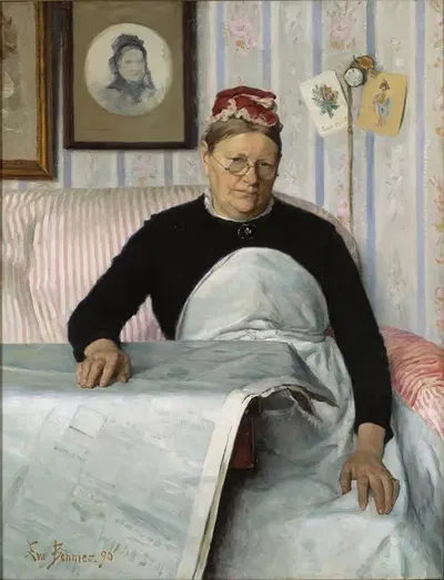 Домашняя хозяйка, Бритта Мария (Мусса) by Ева Боннье, 1890 — digital art print download