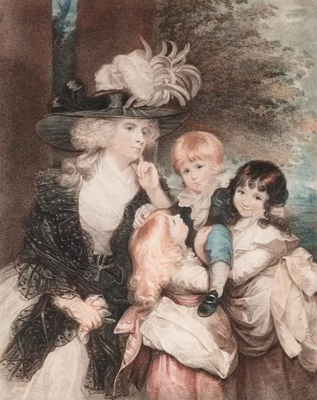 Леди Смит и ее дети by Франческо Бартолоззи, 1789 — digital art print download
