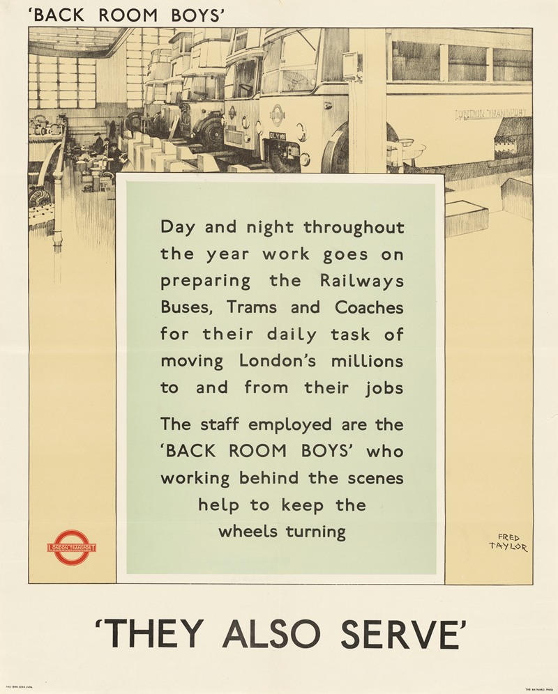 Back Room Boys' They Also Serve by Fred Taylor — digital art print download